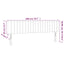 sengegavl med LED-lys 200x5x78/88 cm stof gråbrun