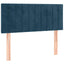 sengegavl med LED-lys 80x5x78/88 cm velour mørkeblå