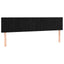 sengegavl med LED-lys 200x5x78/88 cm velour sort