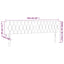sengegavl med LED-lys 160x7x78/88 cm stof lysegrå