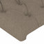 sengegavl med LED-lys 160x7x78/88 cm stof gråbrun
