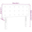sengegavl med LED-lys 90x5x78/88 cm stof blå