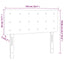 sengegavl med LED-lys 100x5x78/88 cm fløjl sort