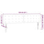 sengegavl med LED-lys 160x5x78/88 cm velour lyserød