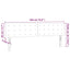 sengegavl med LED-lys 180x5x78/88 cm velour sort