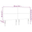 sengegavl med LED-lys 180x5x118/128 cm stof sort