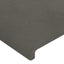 sengegavl med LED-lys 100x5x118/128 cm fløjl mørkegrå