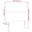 sengegavl med LED-lys 100x5x118/128 cm kunstlæder cremefarvet