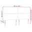 sengegavl med LED-lys 180x5x118/128 cm kunstlæder cremefarvet