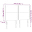 sengegavl med LED-lys 144x5x118/128 cm stof cremefarvet