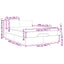 sengegavl med LED-lys 144x5x118/128 cm fløjl sort