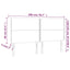 sengegavl med LED-lys 200x5x118/128 cm fløjl lyserød