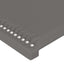 sengegavl med LED-lys 144x5x118/128 cm kunstlæder grå