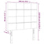sengegavl med LED-lys 100x5x118/128 cm stof cremefarvet