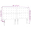 sengegavl med LED-lys 180x5x118/128 cm kunstlæder sort