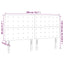 sengegavl med LED-lys 200x5x118/128 cm kunstlæder grå