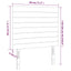sengegavl med LED-lys 80x5x118/128 cm stof cremefarvet