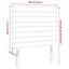 sengegavl med LED-lys 100x5x118/128 cm stof sort