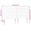 sengegavl med LED-lys 180x5x118/128 cm stof cremefarvet