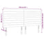 sengegavl med LED-lys 160x5x118/128 cm fløjl lyserød