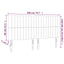 sengegavl med LED-lys 200x5x118/128 cm stof gråbrun