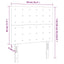 sengegavl med LED-lys 90x5x118/128 cm stof gråbrun