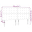 sengegavl med LED-lys 200x5x118/128 cm fløjl lysegrå
