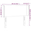sengegavl med LED-lys 103x16x78/88 cm stof cremefarvet