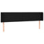 sengegavl med LED-lys 203x16x78/88 cm stof sort