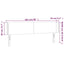sengegavl med LED-lys 203x16x78/88 cm stof mørkebrun