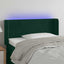 sengegavl med LED-lys 103x16x78/88 cm fløjl mørkegrøn