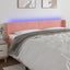 sengegavl med LED-lys 163x16x78/88 cm fløjl lyserød