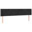 sengegavl med LED-lys 183x16x78/88 cm fløjl sort