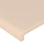 sengegavl med LED-lys 83x16x78/88cm kunstlæder cappuccinofarvet