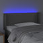 sengegavl med LED-lys 93x16x78/88 cm kunstlæder grå
