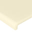 sengegavl med LED-lys 183x16x78/88 cm kunstlæder cremefarvet