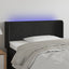 sengegavl med LED-lys 103x16x78/88 cm fløjl sort