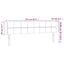 sengegavl med LED-lys 163x16x78/88 cm stof sort