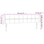 sengegavl med LED-lys 183x16x78/88 cm stof gråbrun