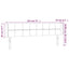 sengegavl med LED-lys 183x16x78/88 cm stof cremefarvet