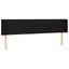 sengegavl med LED-lys 203x16x78/88 cm stof sort