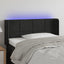 sengegavl med LED-lys 93x16x78/88 cm fløjl sort
