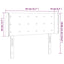 sengegavl med LED-lys 83x16x78/88 cm kunstlæder hvid