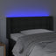 sengegavl med LED-lys 103x16x78/88 cm kunstlæder sort