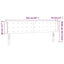 sengegavl med LED-lys 203x16x78/88 cm kunstlæder hvid