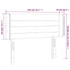 sengegavl med LED-lys 83x16x78/88 cm stof cremefarvet