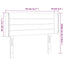 sengegavl med LED-lys 83x16x78/88 cm fløjl sort