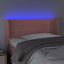 sengegavl med LED-lys 93x16x78/88 cm fløjl lyserød