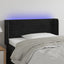 sengegavl med LED-lys 103x16x78/88 cm fløjl sort