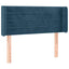 sengegavl med LED-lys 103x16x78/88 cm fløjl mørkeblå